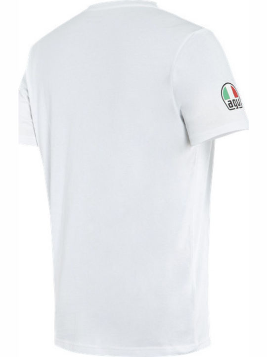 Dainese T-shirt Bărbătesc cu Mânecă Scurtă Alb 1896843-601