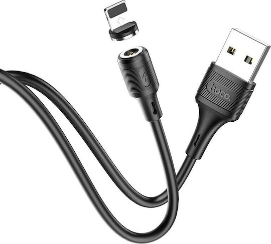 Hoco X52 Sereno Magnet detasabil / Regular USB-A la Cablu Lightning 12W Negru 1m