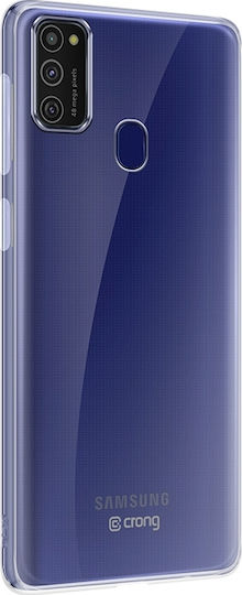 Crong Slim Back Cover Σιλικόνης 0.8mm Διάφανο (Galaxy M21)
