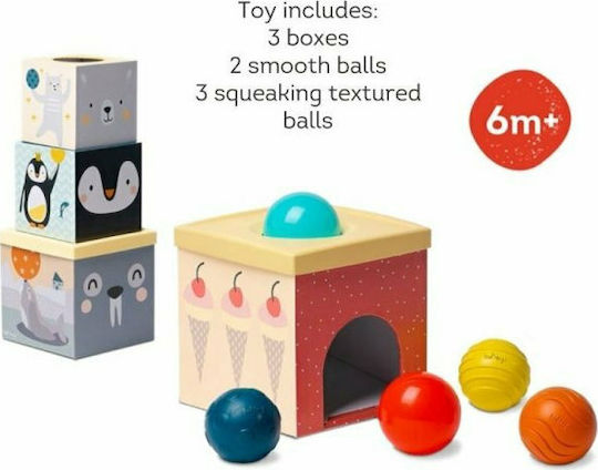 Taf Toys Играчка за подреждане North Pole Ball Drop Stacker за 12++ месеца