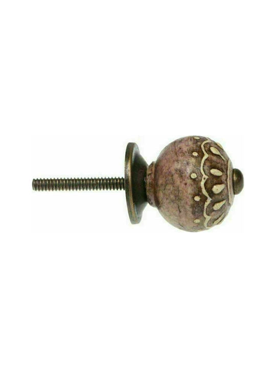 Synchronia Antique Knob Furniture made of Ceramic Lila D30mm NADK86LC 1pcs