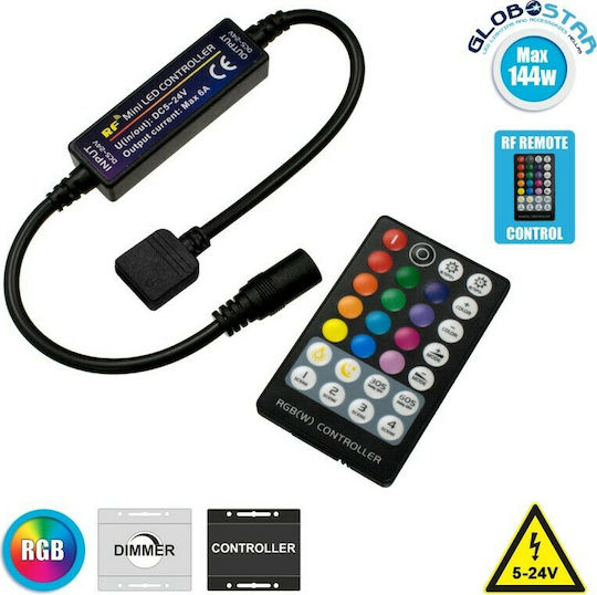 GloboStar Drahtlos RGB Controller RF (Request for) - Anfrage für mit Fernbedienung 2.4Ghz 73429