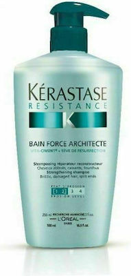 Kérastase Resistance Bain Force Architecte Shampoos Wiederaufbau/Ernährung für Trockenes Haar 1x500ml