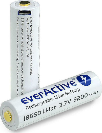 everActive Professional+ Επαναφορτιζόμενη Μπαταρία 18650 Li-ion 3200mAh 3.7V 1τμχ
