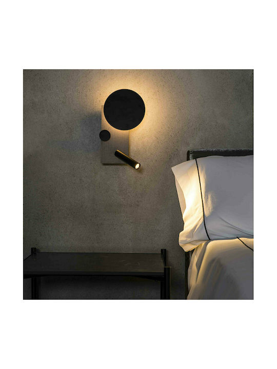 Faro Barcelona Klee Μοντέρνο Φωτιστικό Τοίχου με Ενσωματωμένο LED και Θερμό Λευκό Φως Μαύρο 27x16εκ.