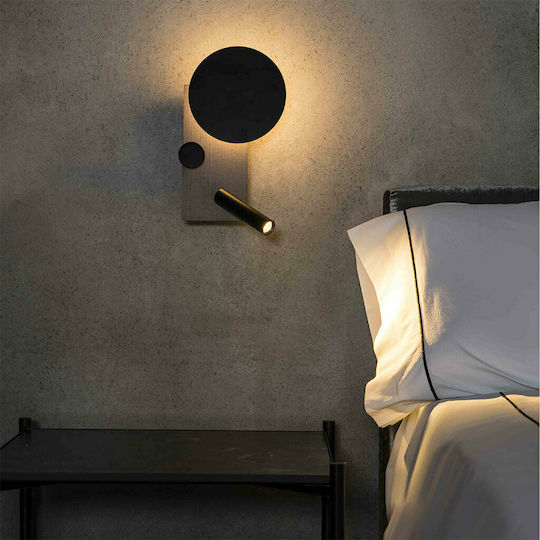 Faro Barcelona Klee Modern Lamp Wall with Integrated LED and Warm White Light Black 27x16cm