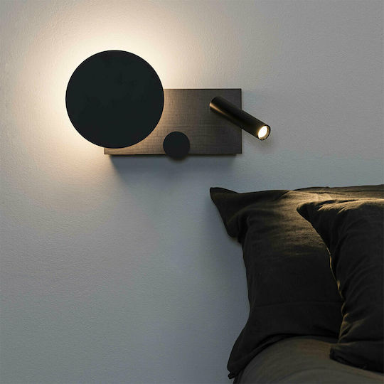 Faro Barcelona Klee Modern Lamp Wall with Integrated LED and Warm White Light Black 27x16cm