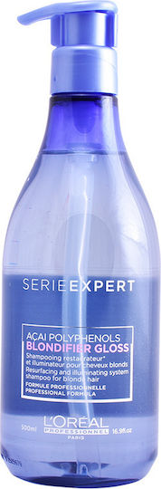 L'Oréal Professionnel Serie Expert Blondifier Gloss Shampoos Reconstruction/Nourishment & Smoothing for Coloured Hair 500ml