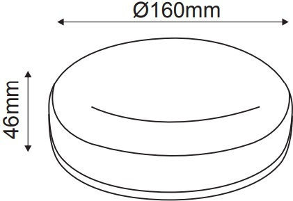 Aca Επιτοίχια Εξωτερική Πλαφονιέρα LED IP66 12W με Θερμό Λευκό Φως