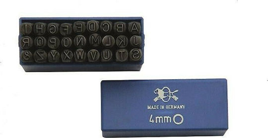 Donges Embossed Letters Latin Alphabet 8mm 30-530008-0 Stamped Letters Hand Tool Set 27pcs
