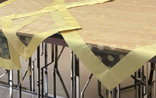 Linea Home Καρέ Σετ 7τμχ Voile με Δαντέλα Με Φάσα Prism 85x85εκ.