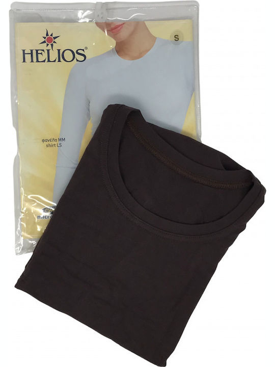 Women's Long Sleeve T-Shirt Chocolate
