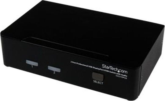 StarTech 2 Port USB DisplayPort KVM Switch with Audio
