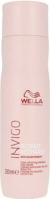 Wella Invigo Blonde Recharge Cool Blonde Σαμπουάν για Διατήρηση Χρώματος για Βαμμένα Μαλλιά 250ml