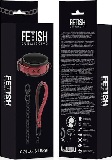 Fetish Submissive Halsband in Rot Farbe