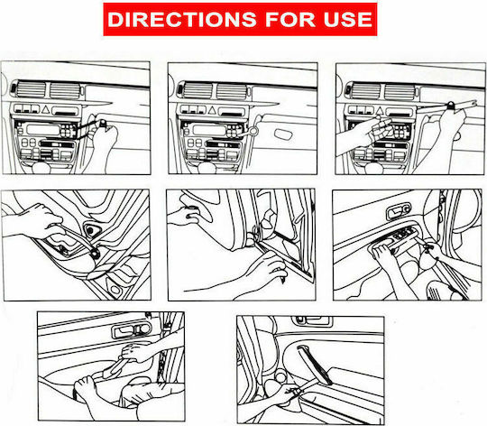 Removal Tool 12pcs Car Interior Trim & Audio Removal Set 1/2Din