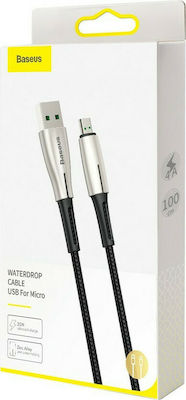 Baseus Waterdrop Braided USB 3.0 to micro USB Cable Μαύρο 1m (CAMRD-B01)