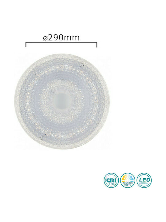 Fan Europe Unika-PL30 Ceiling Mount Light 29cm White with Integrated LED
