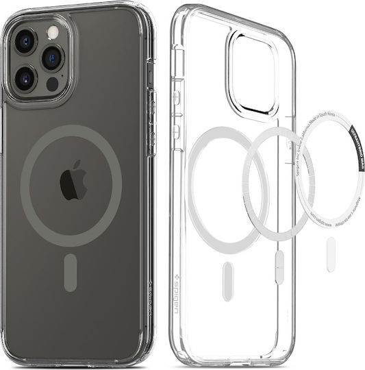 Spigen Ultra Hybrid Mag Plastic / Silicone Back Cover Transparent (iPhone 12 Pro Max)