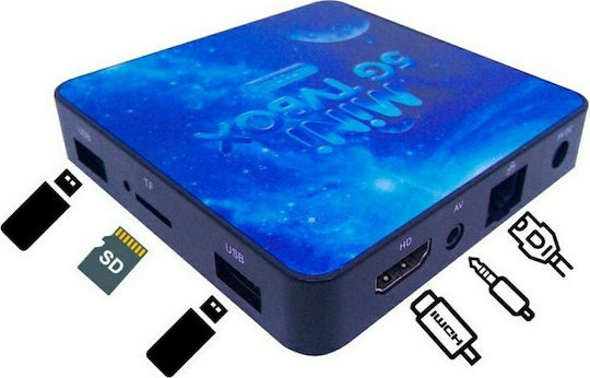 Andowl TV Box Q5G Mini Q5G 4K UHD με WiFi USB 2.0 / USB 3.0 4GB RAM και 64GB Αποθηκευτικό Χώρο με Λειτουργικό Android 10.0