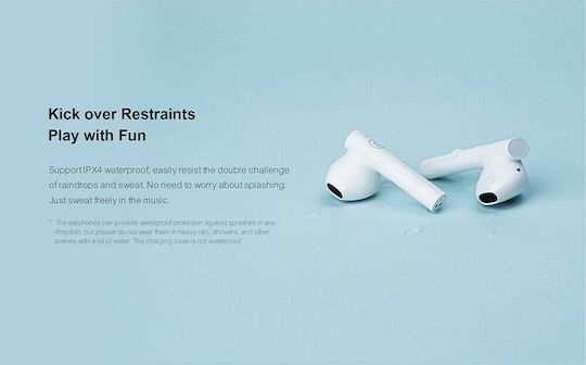 Haylou MoriPods T33 Earbud Bluetooth Handsfree Ακουστικά με Θήκη Φόρτισης Λευκά