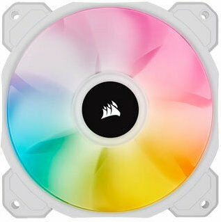 Corsair iCUE SP120 RGB Elite Performance Gehäuselüfter mit Verbindung 4-Pin PWM 1Stück Weiß