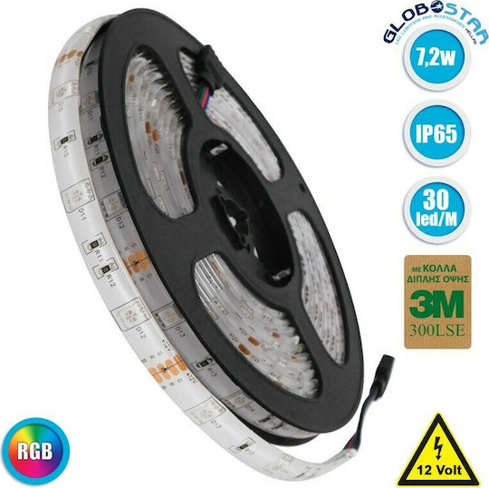 GloboStar Rezistent la apă Bandă LED 12V RGB Lumină 5m Tip SMD5050
