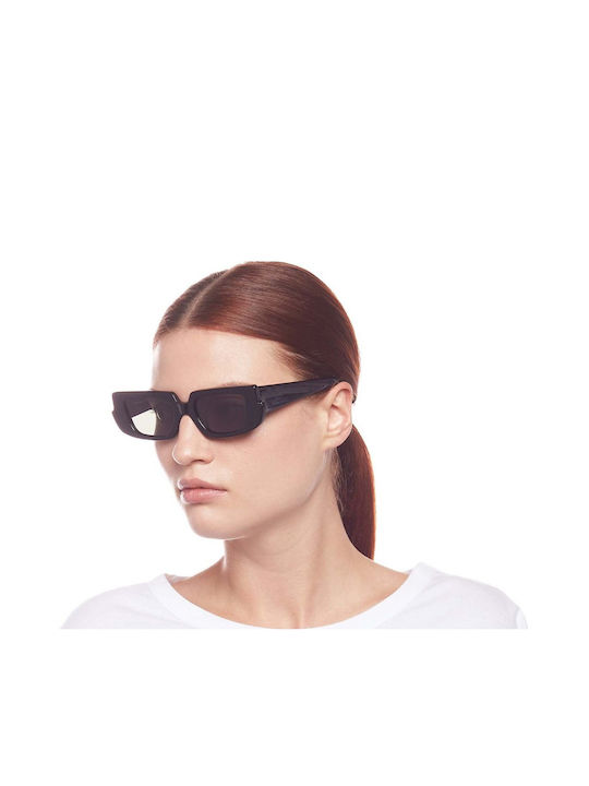 Le Specs Mascara Damen Sonnenbrille mit Schwarz Kunststoff Gestell und Gray Linse LSL2001475