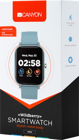 Canyon Wildberry Smartwatch with Heart Rate Monitor (Blue)