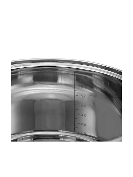 Edenberg Pots Set of Stainless Steel with No Coating Silver 12pcs