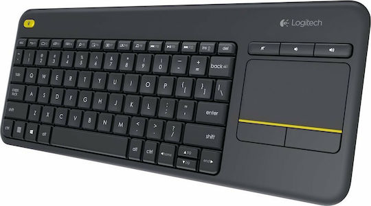 Logitech K400 Plus Wireless Keyboard with Touchpad English UK Black