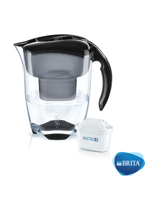 Brita Elemaris XL Κανάτα Σερβιρίσματος Πλαστική Μαύρη με Φίλτρο Maxtra+ 3500ml