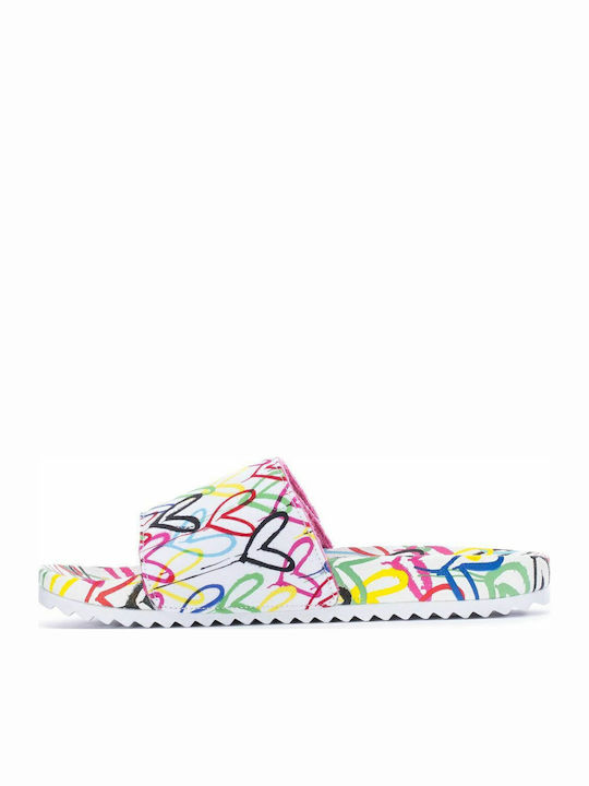 X JGoldcrown Bobs Pop Ups 2 Love & Summer Women's Slides White