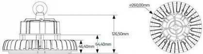 Geyer Commercial Bell Light 60W Cool White 7800lm with Built-in LED Black