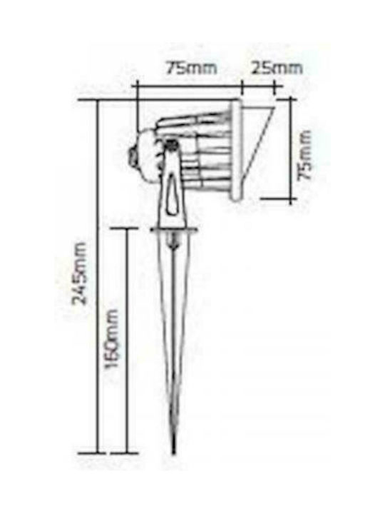 Geyer Στεγανό Φωτιστικό Led Καρφωτό 7W Πράσινο IP65 SPK75G