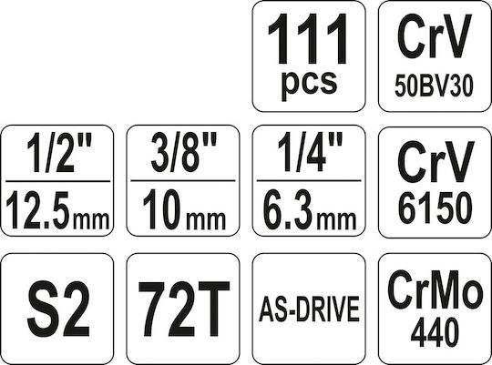 Yato Куфарче с 111 инструменти