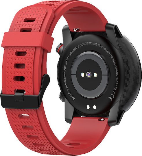 DAS.4 ST08 Smartwatch με Παλμογράφο (Μαύρο)