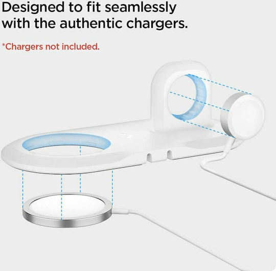 Spigen Magfit Pad Duo Charger Stand Λευκό