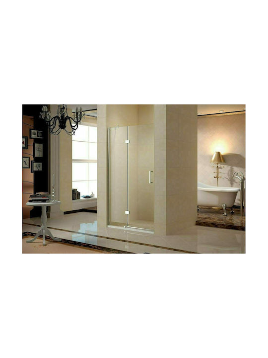 Karag On 400 Shower Screen for Shower with Hinged Door 80x195cm Clear Glass