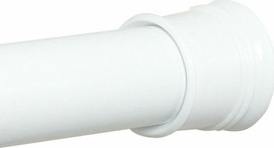 Viosarp Telescopic Straight Shower Curtain Rod Plastic White 146-260cm