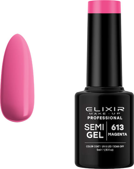 Elixir Semi Gel Semi-Permanent Nail Polish 613 Magenta 5ml