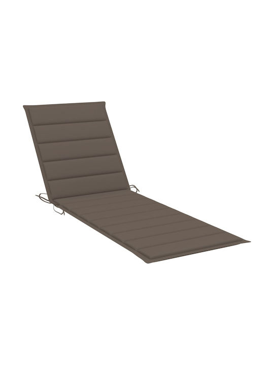 vidaXL Sun Lounger Cushion Taupe 200x60cm.