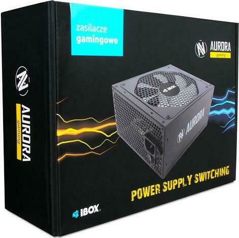 iBox Aurora 500W Negru Sursă de Alimentare Calculator Complet cu fir