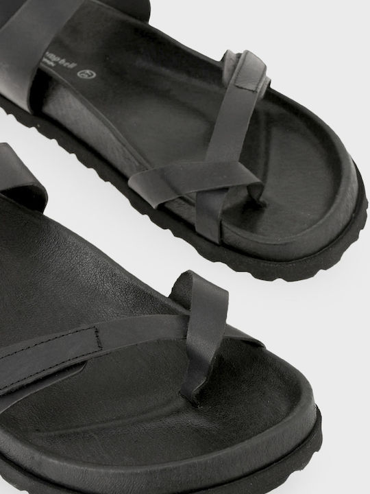 Majorca Met Women's Flat Sandals in Black Color