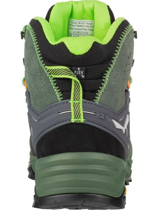 Salewa Alp Trainer 2 Mid GTX Men's Hiking Waterproof Boots With Gore-Tex Membrane Green