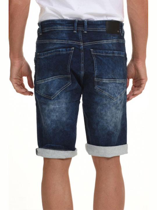 Biston Herrenshorts Jeans Marineblau