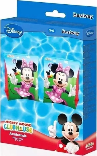 Bestway Swimming Armbands Vinyl for Ages 3-6 Minnie 23x15cm Multicolour Clubhouse