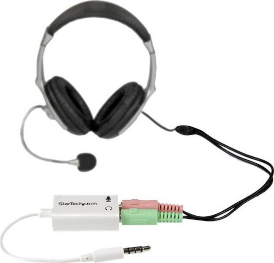 StarTech Конвертор 3.5mm мъжки към 3.5mm 2x женски Бял 1бр MUYHSMFFADW