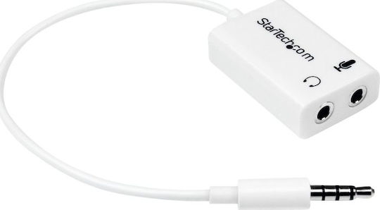 StarTech Конвертор 3.5mm мъжки към 3.5mm 2x женски Бял 1бр MUYHSMFFADW