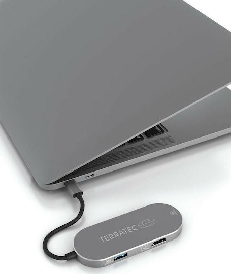 TerraTec Connect C5 USB-C Docking Station mit HDMI PowerDelivery Silber
